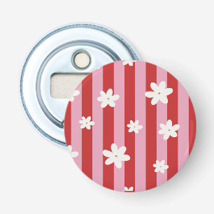 Red and pink stripe flower bottle opener