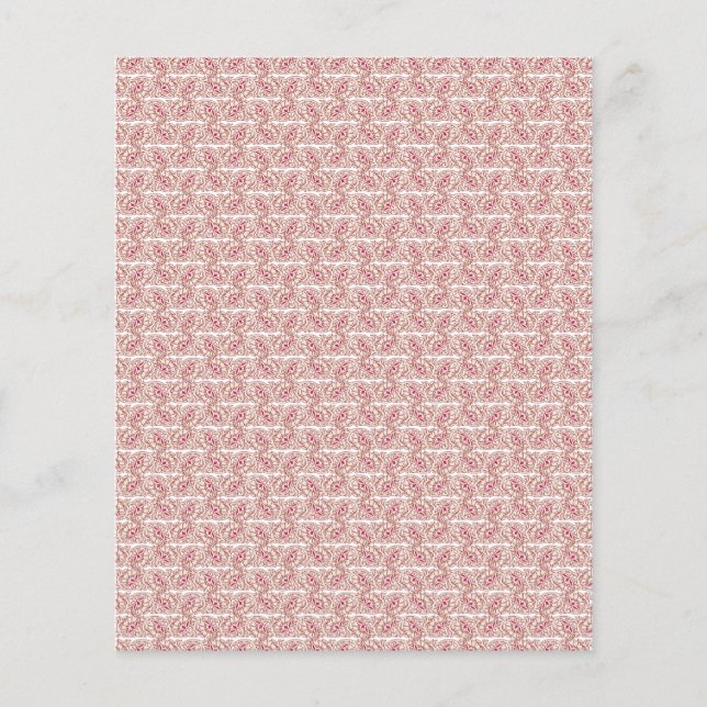 Red and pink textiles laid over a patterned rug wi flyer (Front)