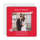 Red and Pink Valentines Wedding Photo