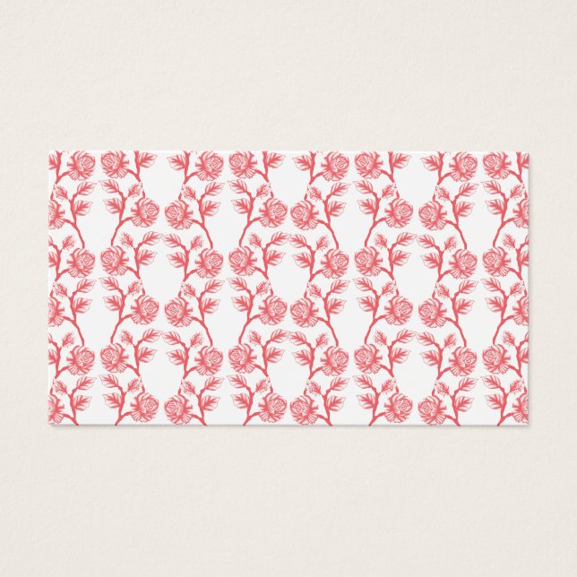 Red and pink wrapping paper featuring a repeating  (Front)