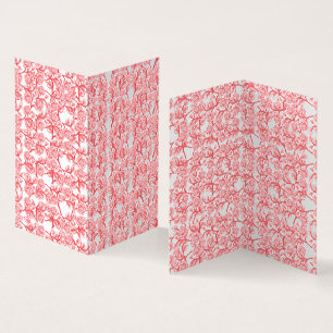 Red and pink wrapping paper featuring a repeating