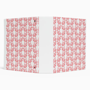 Red and pink wrapping paper featuring a repeating  binder