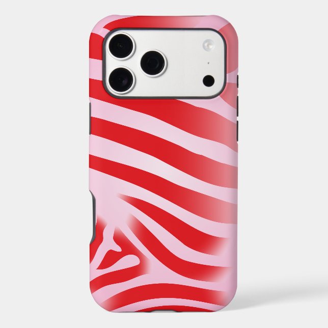 Red and Pink Zebra Print Stripes (Back)