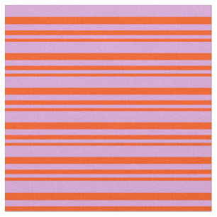 Red and Plum Coloured Striped Pattern Fabric