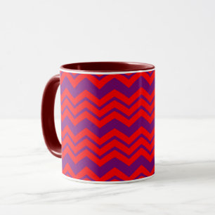 Red and Purple Chevron Pattern Design  Mug