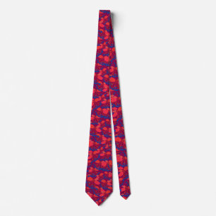 Red and purple fall berry  tie