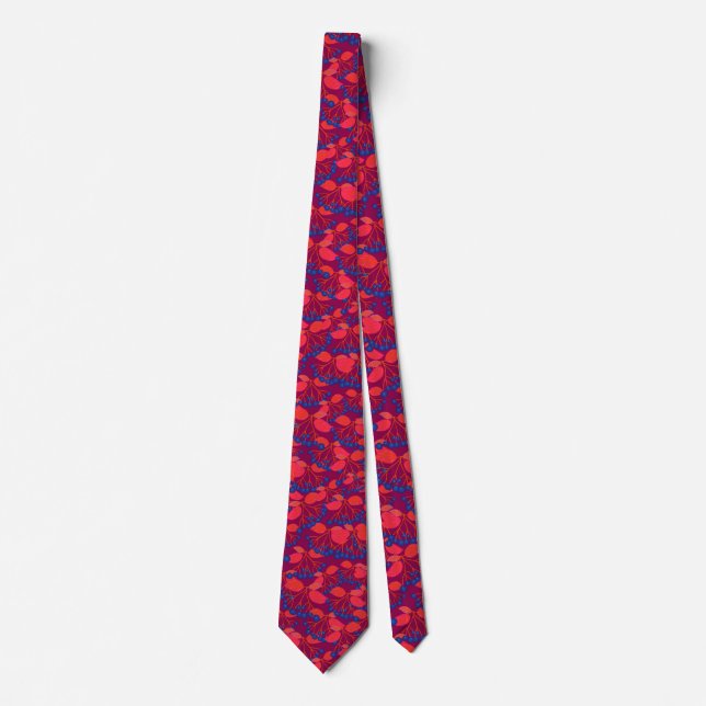 Red and purple fall berry  tie (Front)