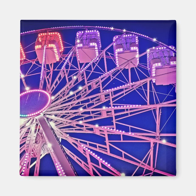 Red and purple Ferris wheel Magnet (Front)