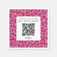 Red and Purple Girly Leopard Print Bachelorette