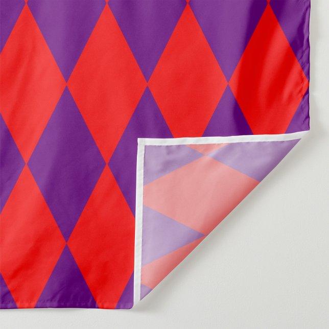 Red and Purple Harlequin Checkered Design  Fabric (Creator Uploaded)