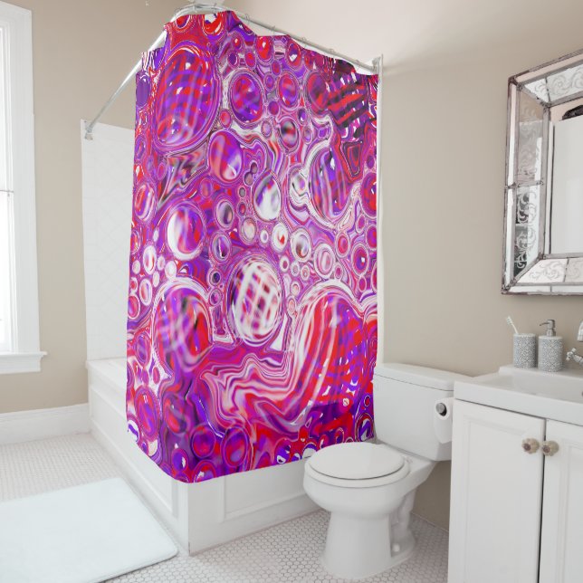 Red and Purple Marble Fluid Art   (In Situ)