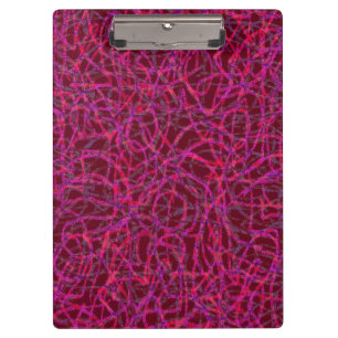 Red and purple scribbled lines pattern clipboard