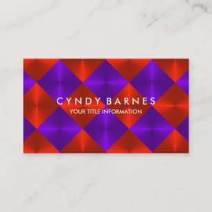 Red and Purple Tiles Business Card