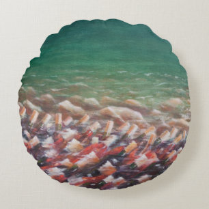 Red and Rose cooling 2012 Round Pillow