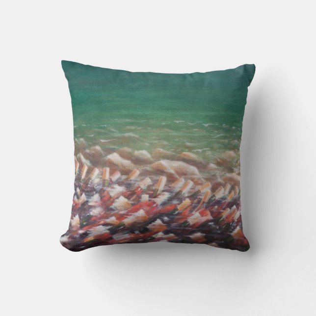 Red and Rose cooling 2012 Throw Pillow (Front)