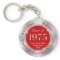 Red and Silver Class of 1975 Keychains Personalize