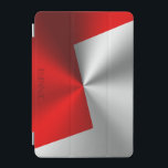 Red and silver metallic look background iPad mini cover<br><div class="desc">Red and silver geometric background,  metallic look with a customizable background.</div>