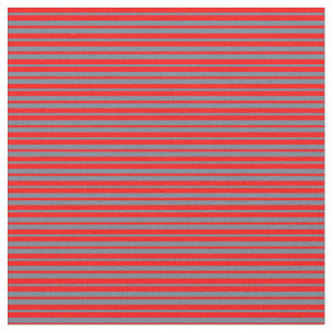 Red and Slate Grey Coloured Lines Pattern Fabric