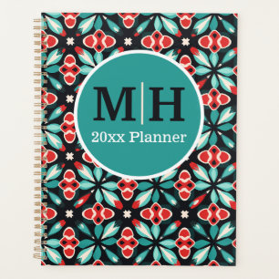 Red and Teal Italian Planner