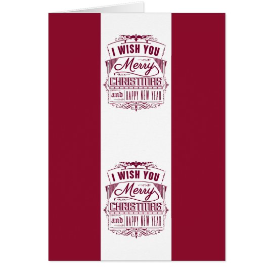 Red And Whire Christmas And New Year Card