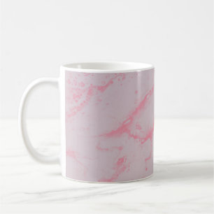 RED AND WHITE ABSTRACT PAINTING COFFEE MUG