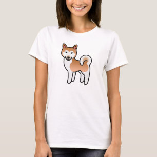 Red And White Alaskan Malamute Dog Illustration T-Shirt