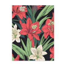 Red and White Amaryllis Floral Design