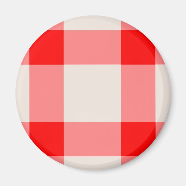 Red and White Background Magnet (Front)