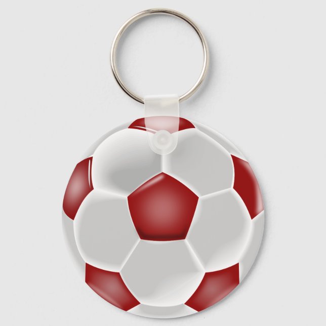 Red and white Ball  Keychain (Front)