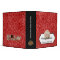 Red and White Baseball Custom School Binder