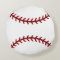 Red and White Baseball Sport Team Round Pillow