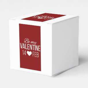Red And White Be My Valentine Heart Favor Box