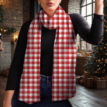 Red  and White Buffalo Plaid Christmas Scarf<br><div class="desc">Add a touch of classic charm to your winter wardrobe with this red and white buffalo plaid Christmas scarf. Featuring a timeless chequered pattern, this lightweight chiffon scarf is perfect for layering and brings a cozy, rustic feel to your festive attire. Whether for a holiday gathering or as a thoughtful...</div>