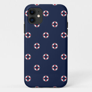Red And White Buoy Pattern iPhone 11 Case