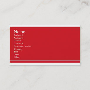 Red and White Business Cards