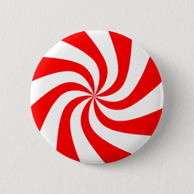 red and white candy 2 inch round button (Front)