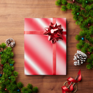 Red And White Candy Cane Striped Wrapping Paper