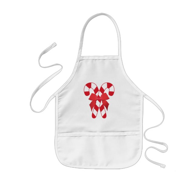 Red and White Candy Canes Apron (Front)