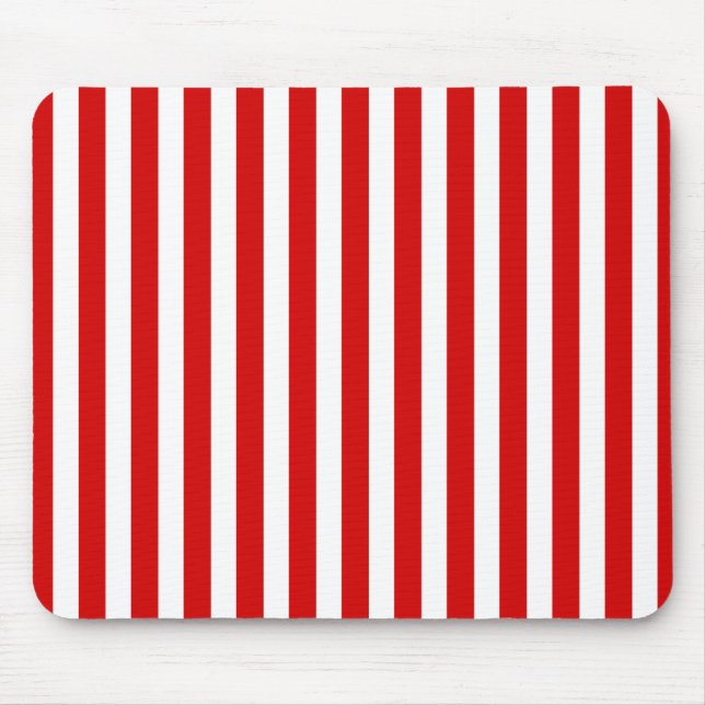 Red and white candy stripes mouse pad (Front)