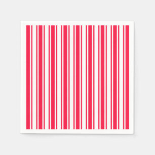 Red and white candy stripes napkin