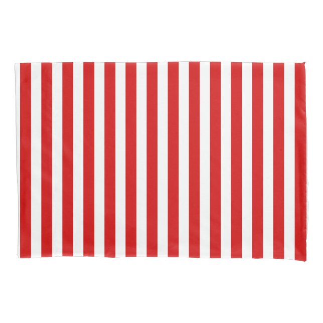 Red and white candy stripes pillowcase (Front)