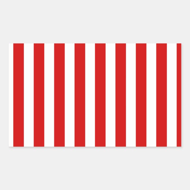 Red and white candy stripes sticker (Front)