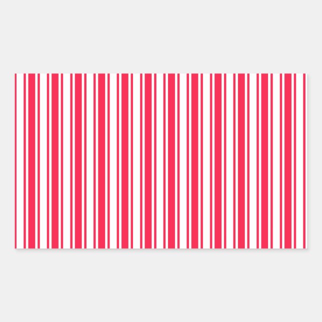 Red and white candy stripes sticker (Front)