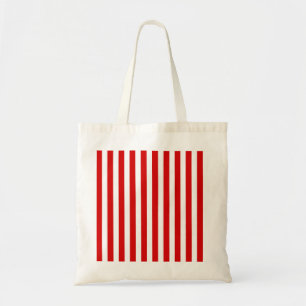Red and white candy stripes tote bag