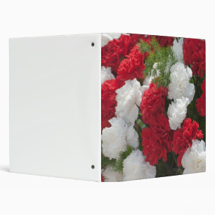 Red and white carnations binder