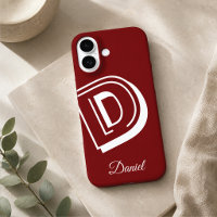 Red and White case iphone - personalized nom