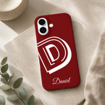 Red and White case iphone - personalized nom