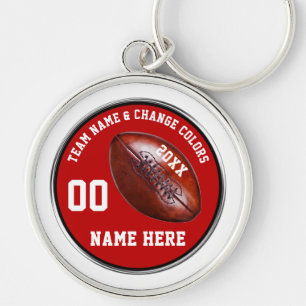 Red and White, Cheap Football Player Gifts Keychain