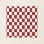 Red and White Checkered Pattern Scarf<br><div class="desc">Trendy modern red and white check style design.</div>