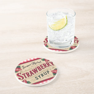 Red and White Checks Coaster